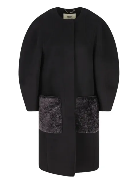FENDI oversized coat Black FF6165A5HD