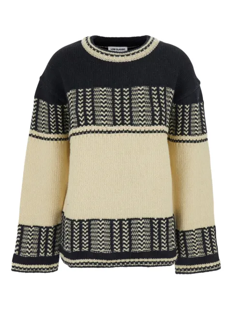 Low Classic intarsia-knit sweater Neutrals LW254KN12BK