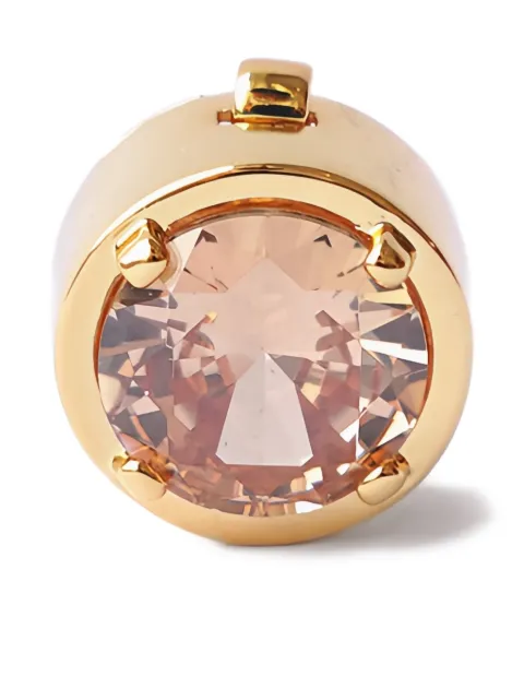 Izabel Display stone-embellished gold-plated button cover Gold BCCMC