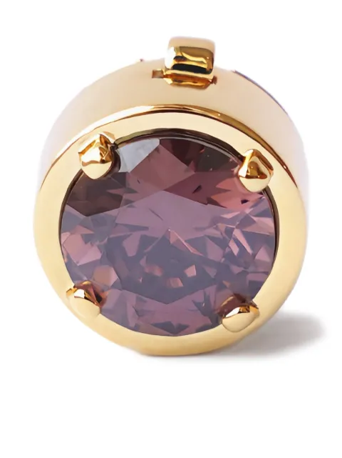 Izabel Display stone-embellished gold-plated button cover Gold BCCMC