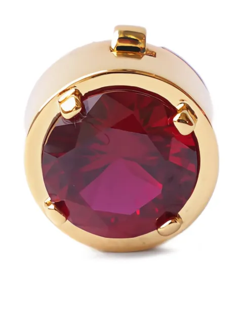 Izabel Display stone-embellished gold-plated button cover Gold BCCMC
