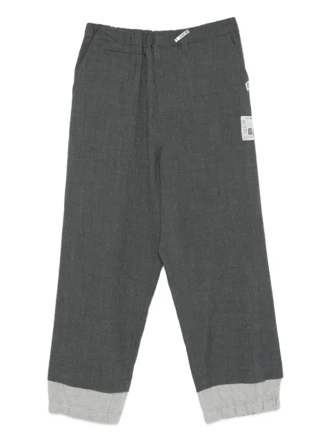 Maison MIHARA YASUHIRO cuffed panelled trousers Grey J15PT1321