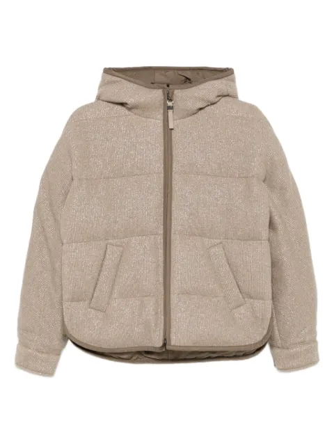 Brunello Cucinelli hooded puffer jacket Neutrals M01ET7728CIT23