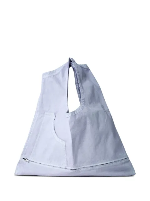 Issey Miyake panelled patch-pocket shoulder bag Purple IM58AG10280