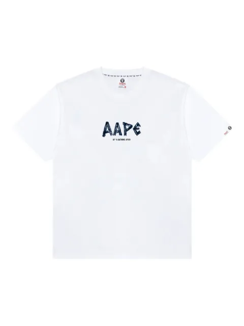 AAPE BY *A BATHING APE® AAPE logo-print T-shirt White AAPTEM1733XXP