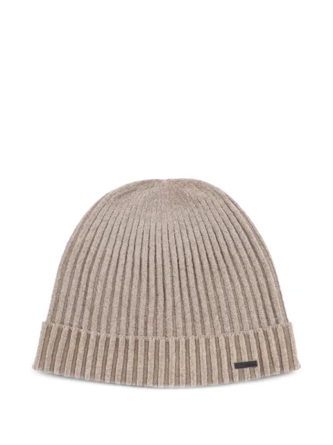 RRD velvet-effect ribbed beanie Neutrals W25301