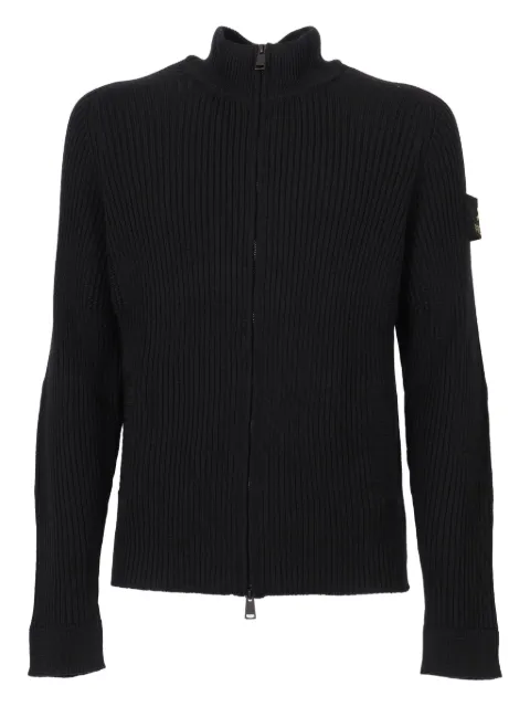 Premiata ribbed zip-up cardigan Black PMG25T