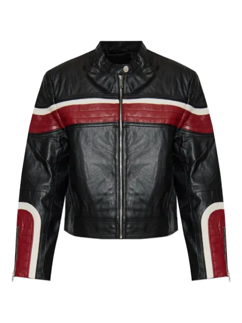 Gestuz rose-embossed zip jacket Black 10910549
