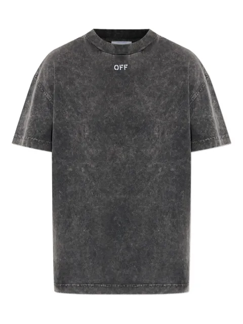 Off-White Check Flan Arrow-motif T-shirt Grey OWAA089F25JER0031301