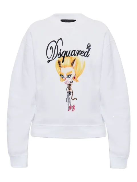 DSQUARED2 gemstone-print sweater White S72GU0508S25516