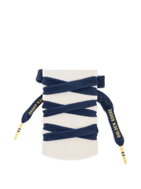 Golden Goose logo-lettering laces Blue GUZ00278Z000249