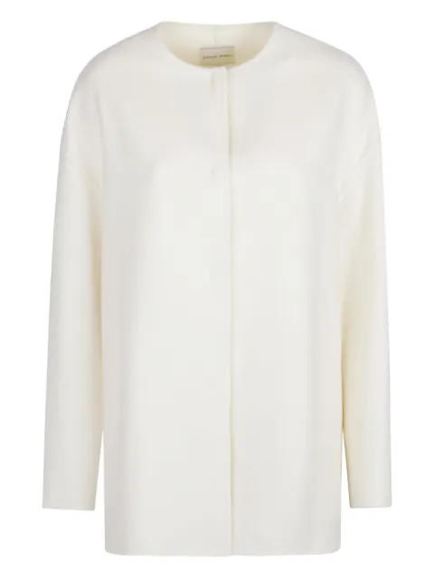 LouLou de Saison wool round-neck coat White GIO
