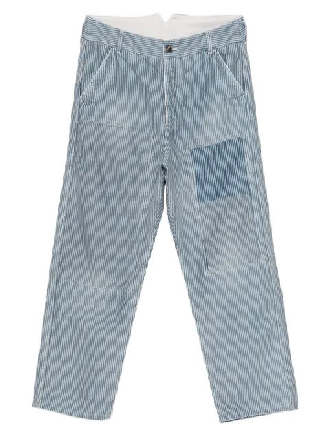 visvim Pastoral striped trousers Blue 125205008010