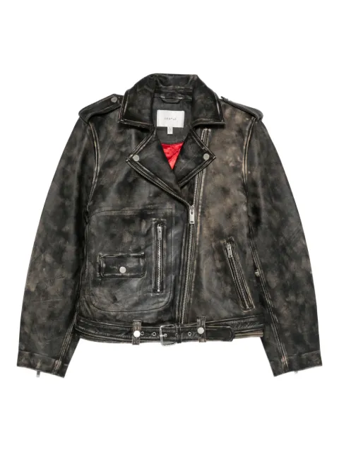 Gestuz belted leather jacket Black 10910555