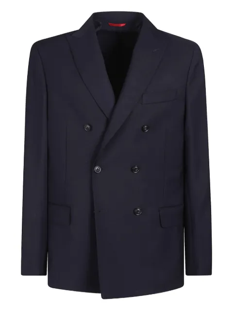Fay double-breasted wool jacket Blue NGM71500770WYF