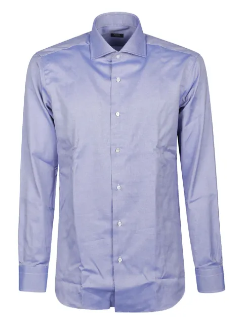 Barba long-sleeve button-down shirt Blue I1U13P0144096U