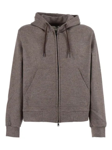 Circolo 1901 wool zip-up hoodie Brown CN5109