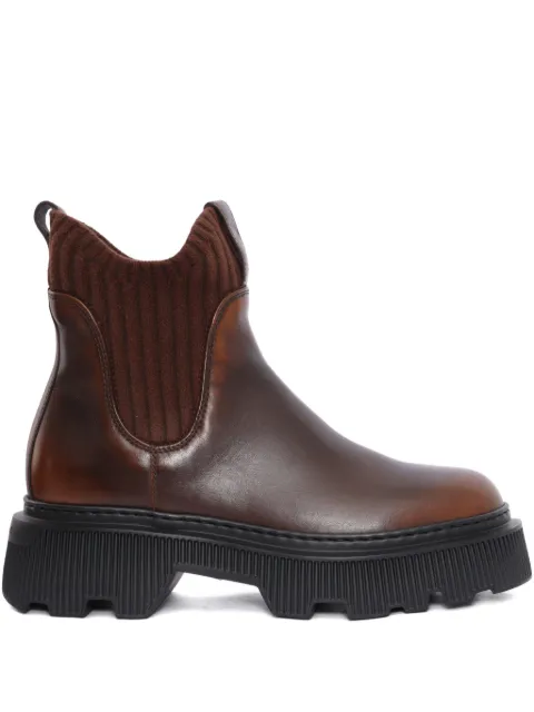 Santoni ribbed mountain boots Brown WTCW71705NERTLGX