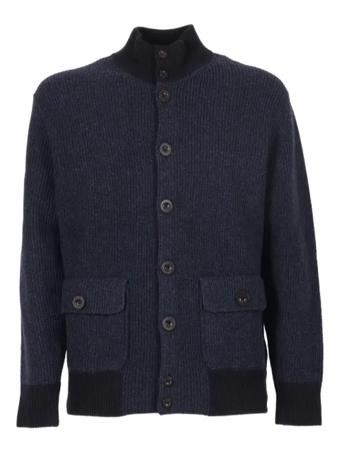 Ballantyne ribbed wool cardigan Blue B2O0035W023
