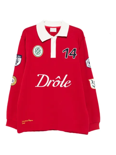 Drôle De Monsieur cotton polo shirt Red IPL158CO127