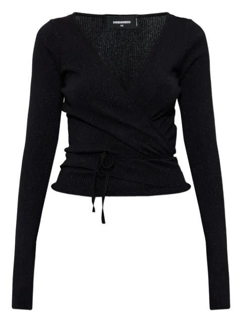 DSQUARED2 lurex wrapped top Black S72HA1247D13171