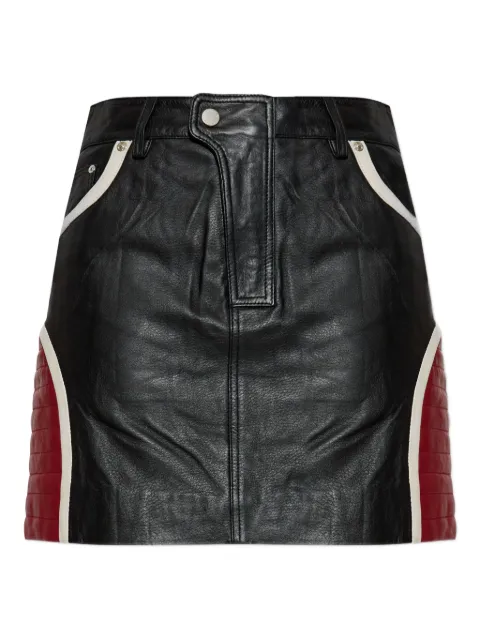 Gestuz panelled leather skirt Black 10910550