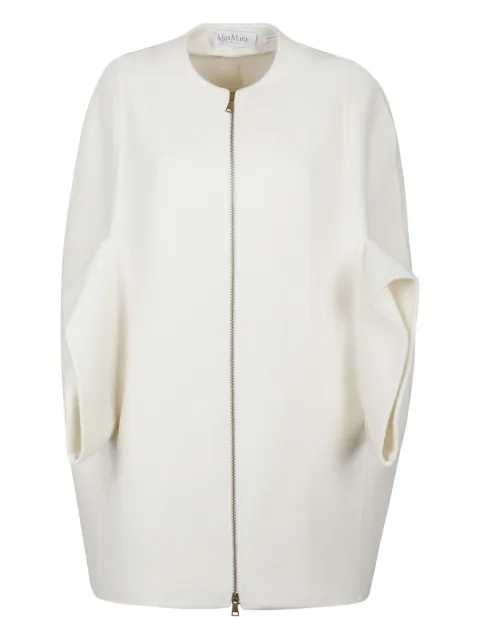 Max Mara zip-front coat White 25110111061600