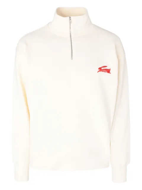MSGM rabbit-detail zip sweater Neutrals 3940MM81257795