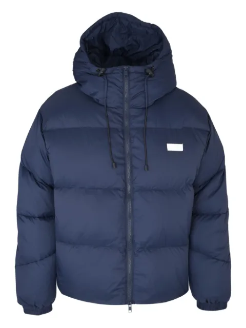 MSGM hooded down jacket Blue 3940MH08257623