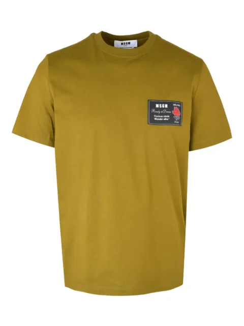 MSGM patch T-shirt Yellow 3940MM118257798