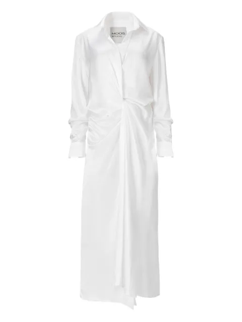 MOOS STUDIO Endless Kiss maxi shirt dress White MOOS295