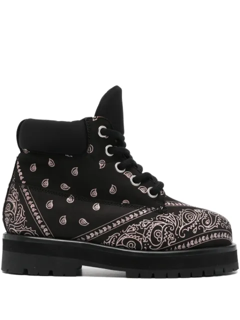 PDF bandana-print high top sneakers Black DFM45012S0010