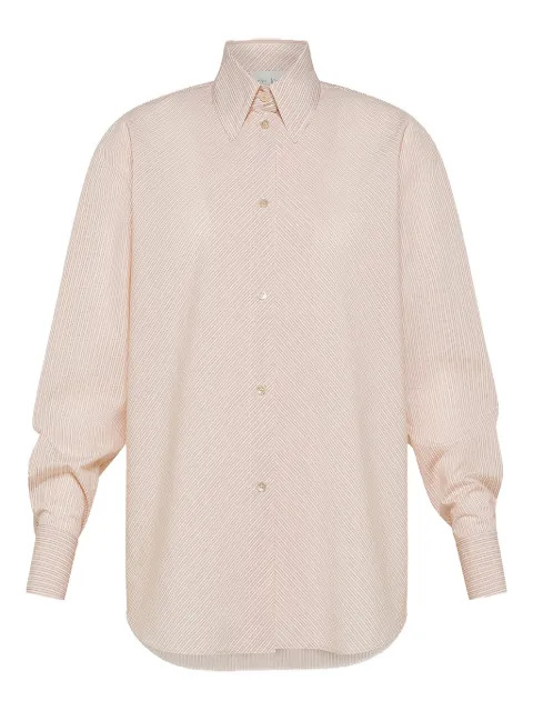 Forte Forte striped-pattern buttoned shirt Neutrals 14116MYSHIRT