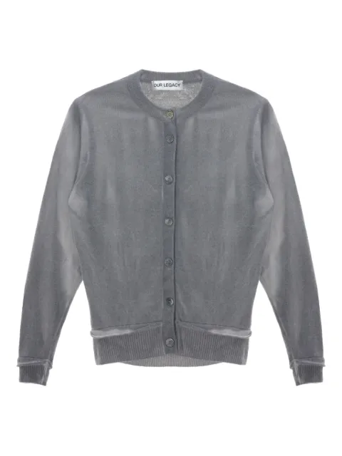 OUR LEGACY Dual button-fastening cardigan Grey W4253DGDUALCARDIGAN