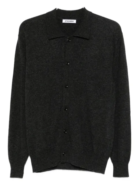 Attachment polo-neck cardigan Grey AK52036