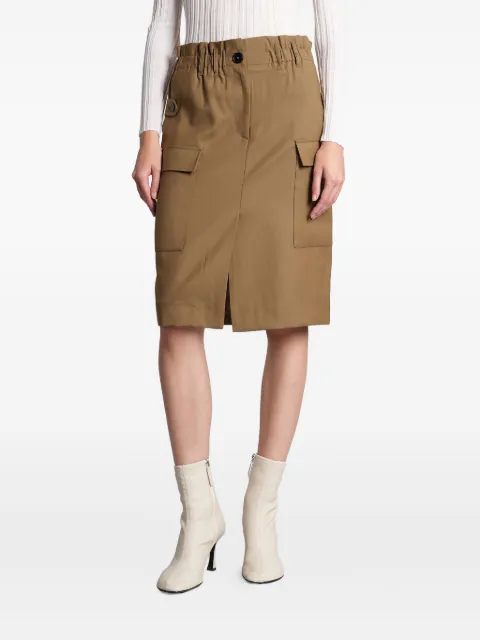 IRO Carrie pocket midi skirt Brown WM31CARRIE