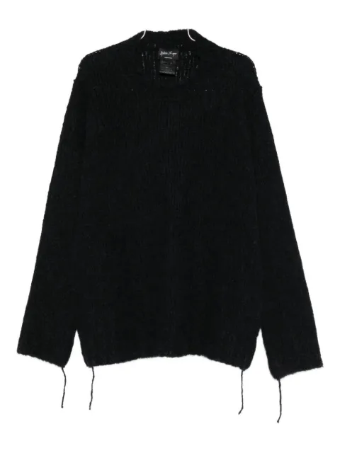 Andrea Ya'aqov knitted crewneck sweater Black 25MMAG14BABYALPACA