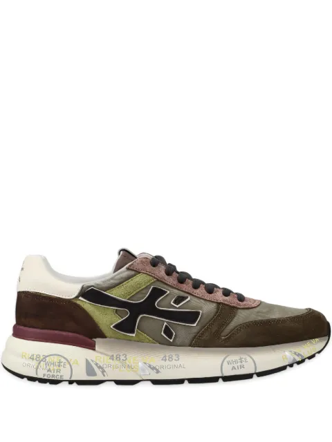 Premiata Mick suede leather panel sneakers Green MICK