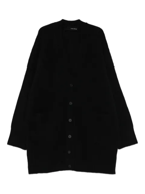 Isabel Benenato knitted cardi-coat Black UK06F25