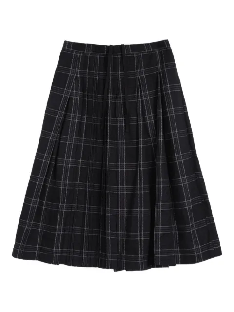 YMC Rosetta plaid skirt Black Q3ZAA