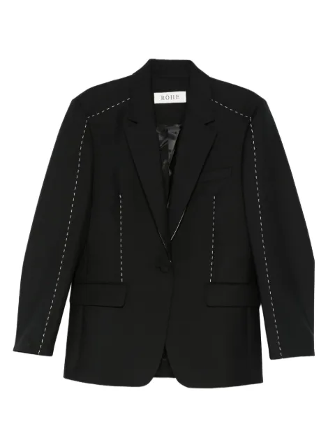 Róhe contrast-stitching blazer Black 41711056