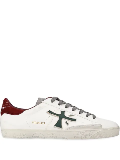 Premiata Steven logo-embellished leather sneakers White STEVEN7631