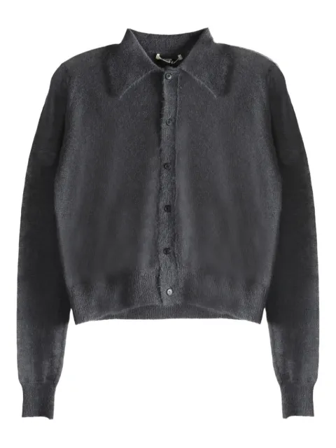 Auralee buttoned collared cardigan Grey A25AC01FG
