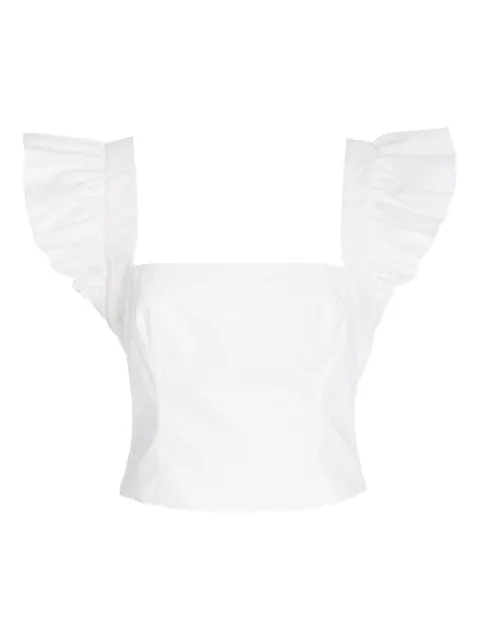 Cara Cara Hyannis ruffled-sleeve top White 305WHT