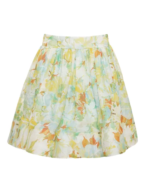 Cara Cara Alba floral-print pleated mini skirt Blue 2039SLOTBL