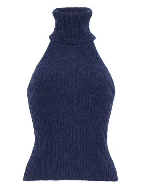 Cara Cara Samson ribbed high-neck top Blue 969SLT