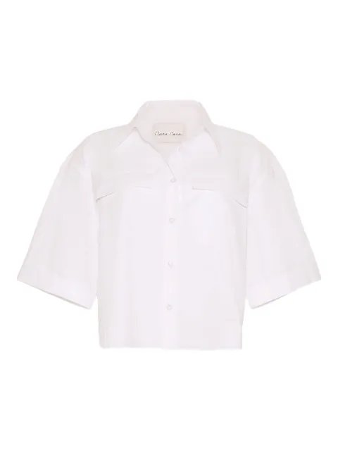 Cara Cara Calvia pocket short-sleeve shirt White 3125WHT