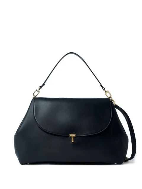 TOTEME T-Lock leather satchel Black 254WAL0096LE0175001