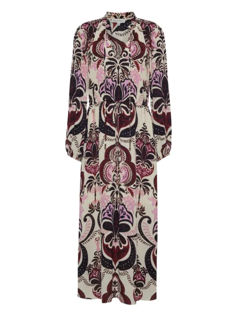 Cara Cara geometric-print drawstring day dress Neutrals 1119PAPI