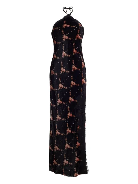 Cara Cara June floral-lace halter-neck maxi dress Black 1431TRB